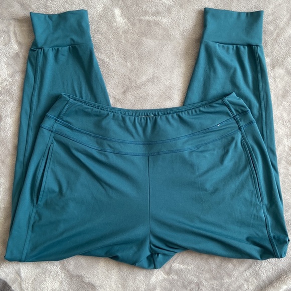 Mondetta women’s jogger style yoga pants size large L teal in color - Picture 2 of 5